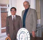 Professor Guo Jide in the home of American playwright Arthur Miller